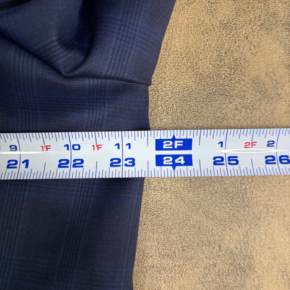 Brooks Brothers Blazer Mens 46R Navy Blue Plaid 1818 Regent Fit Sport Coat - Picture 6 of 15